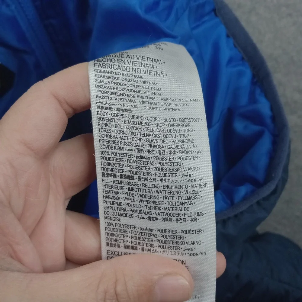 Nike Jacket Kids 5-6 Blue‎ Puffer Insulated Full Zip Quilted Swoosh Logo Warm